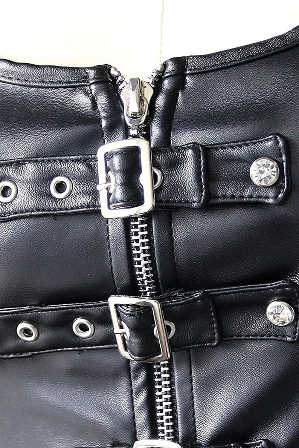 【ぷぴん】eaphi fake leather belt bustier Leather Peplum Harness Belt, Double Buckle Corset Belt, Wide