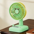 thumbnail image 6 of YiJuHui USB Rechargeable Desktop Mini Fan, Portable Small Fan with LED Light, Quiet 3-Speed Personal Fan for Office Desk Dorm Home Travel, Foldable Handheld & Neck Hanging, Cooling Fan, 6 of 7