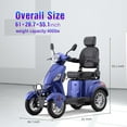thumbnail image 6 of QEASET Heavy Duty 4-Wheel Mobility Scooters,800W All Terrain Electric Recreational Scooter,31 Miles Long Travel Range, 6 of 6