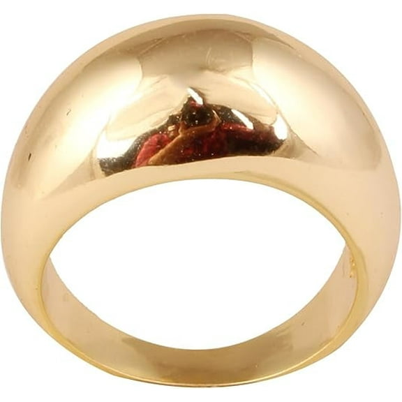 VISHUDDHA Women's Brass Anti Tarnish Statement Round Ring Fashion Jewelry for Gift on Special Occasion,6