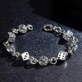 thumbnail image 3 of Hip-hop Silver Cross Bracelet for Men ＆ Women Gothic Retro Cross Chrome Dice Bracelet Punk Rock Fashion Gift, 3 of 5