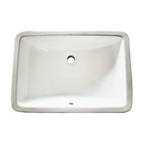 Kingston Brass LB21158 Piazza 21" Ceramic Rectangular Undermount Bathroom Sink, White