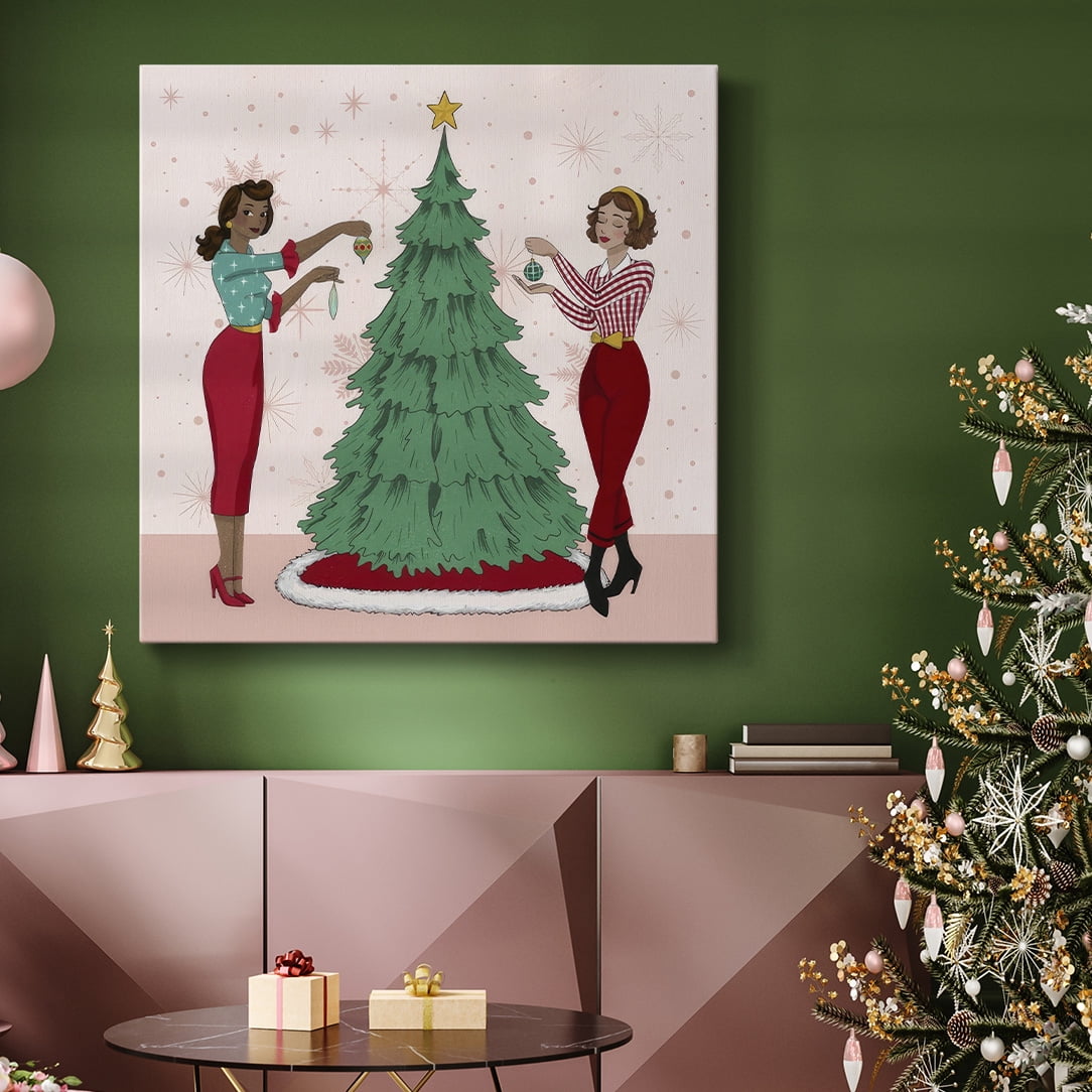 Holly Jolly Holiday I- Gallery Wrapped Canvas