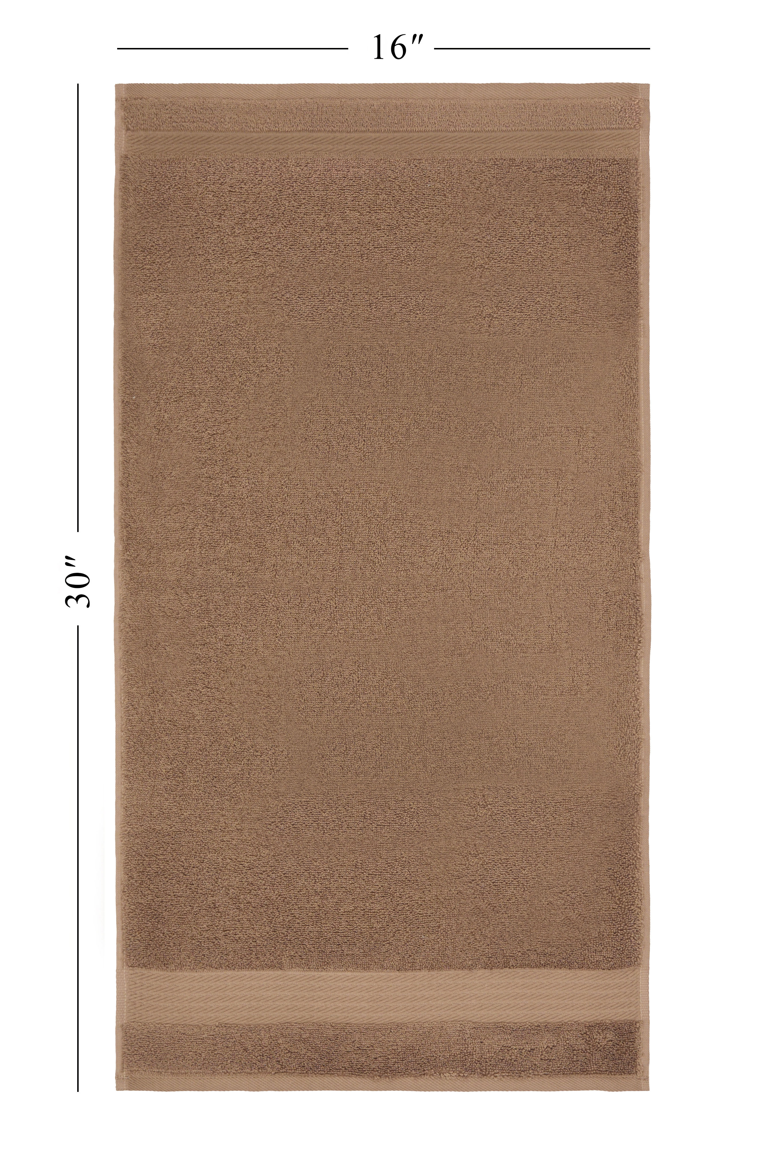 Ozdilek 4-Piece 16x30 Hand Towels  575 GSM – 100% Turkish Cotton, Luxury Soft , Quick Dry & Absorbent, Fade-Resistant, Comfortable & High-Quality Cotton Towel  (Light Brown)