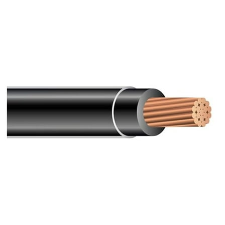 6 AWG Gauge 19 Stranded Insulated Copper THHN/THWN-2 Building Wire - 600 Volts Residential, , Industrial UL Listed - Black (25 Feet)