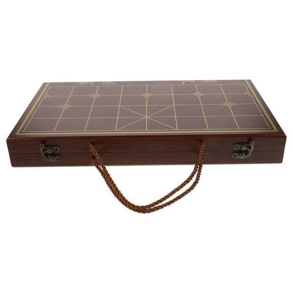 Checkers Chess Portable Chess Chess Box Travel 44.50X40.00X2.50CM Light Brown