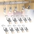 thumbnail image 3 of Hariumiu Hanger Clip for Clothes 10pcs Hanger Clip Space-saving Metal Clothespin Hook Soft Rubber Coating Durable Clip for Clothes Pants Hats Clothes Storage, 3 of 8