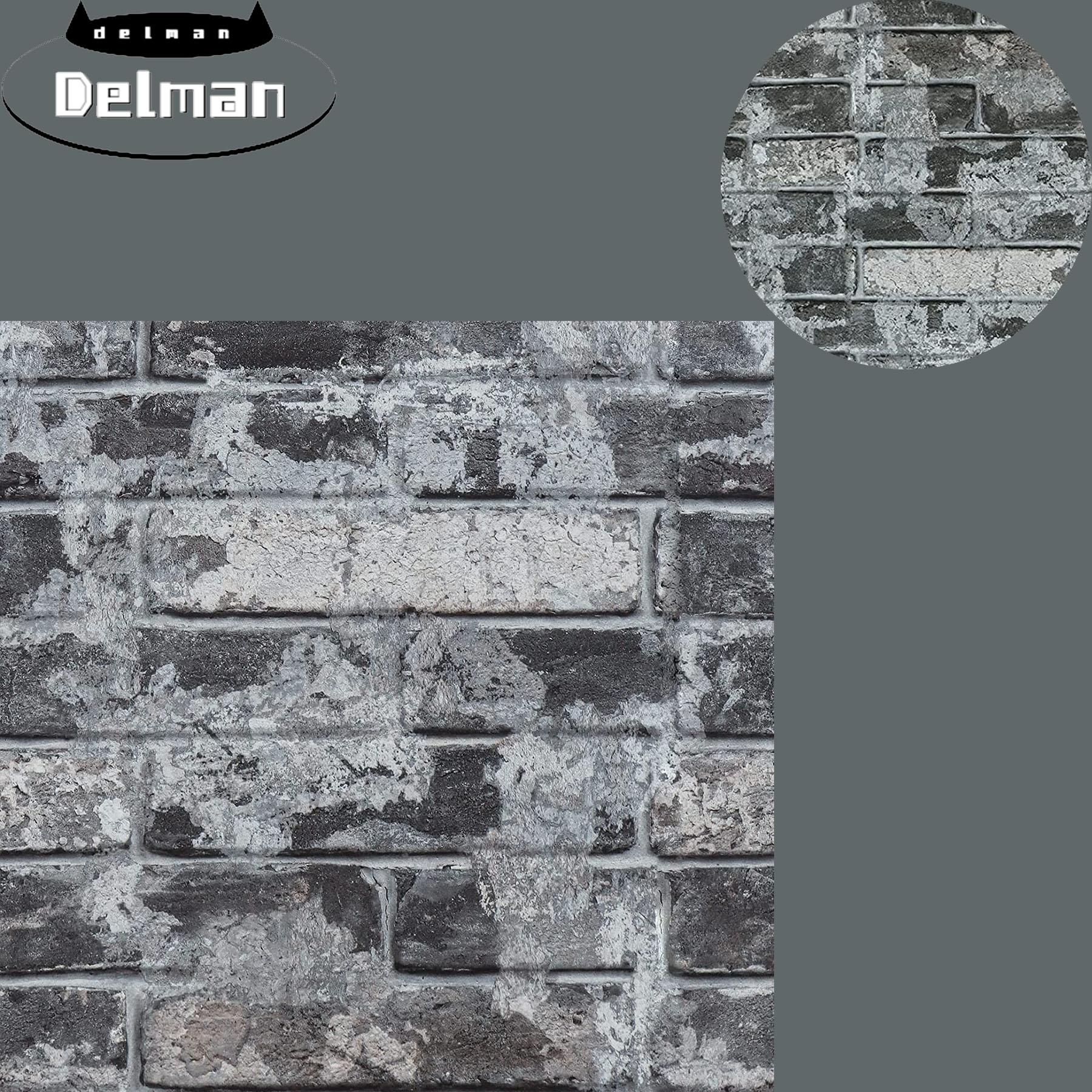 Brick Wallpaper Peel and Stick 3D Textured Faux Brick Wall Paper Waterproof Self Adhesive