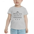 thumbnail image 2 of Princess Are Born In November Funny Toddler T-Shirts for Boys Girls (Gray, Youth S), 2 of 5