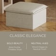 thumbnail image 2 of Maven Lane Claude Rustic Ottoman in Dove Fabric Upholstery, 2 of 6