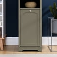 thumbnail image 5 of 64 Inch Tall Bathroom Cabinet with Laundry Hamper, Floor Standing Cabinet with 4 Adjustable Shelves, Storage Cabinet with Hidden Space for Living Room/Bathroom/Home/Office/Kitchen, Grey, 5 of 9