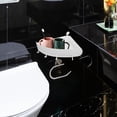 thumbnail image 2 of OULII Bathroom Corner Organizer 1Set Triangular ABS Shelf White 33.2X9.4X2In For Simple Style Bathroom Storage, 2 of 8