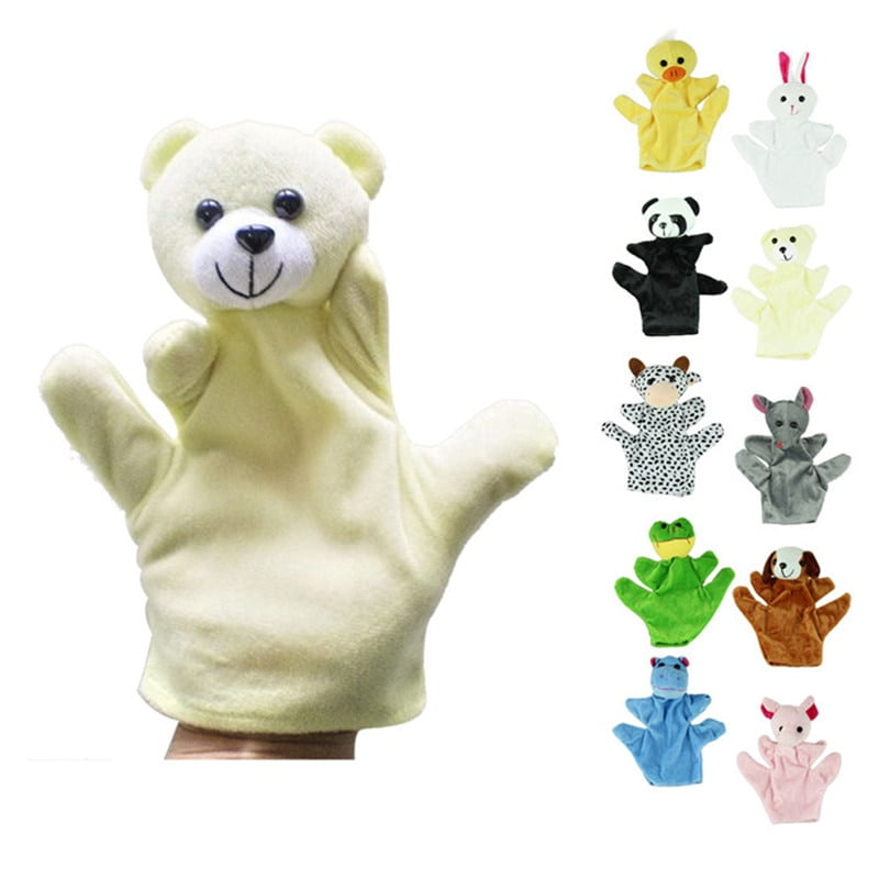 Fingerpuppen Dino Marionnette Bebe Sock Hand Glove Puppet Baby Child Zoo Farm Animal Hand Glove Puppet Finger Sack Plush Toy Walmart Com Walmart Com