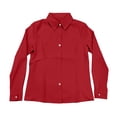 thumbnail image 4 of Chuancc Button Down Shirts for Women Collared Long Sleeve Dress Shirt Business Casual Blouse for Work Red 5XL, 4 of 4