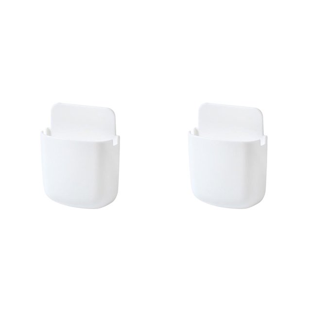 Organizador de pared Billuyoard para control remoto y teléfono inteligente Blanco 2Conjunto
