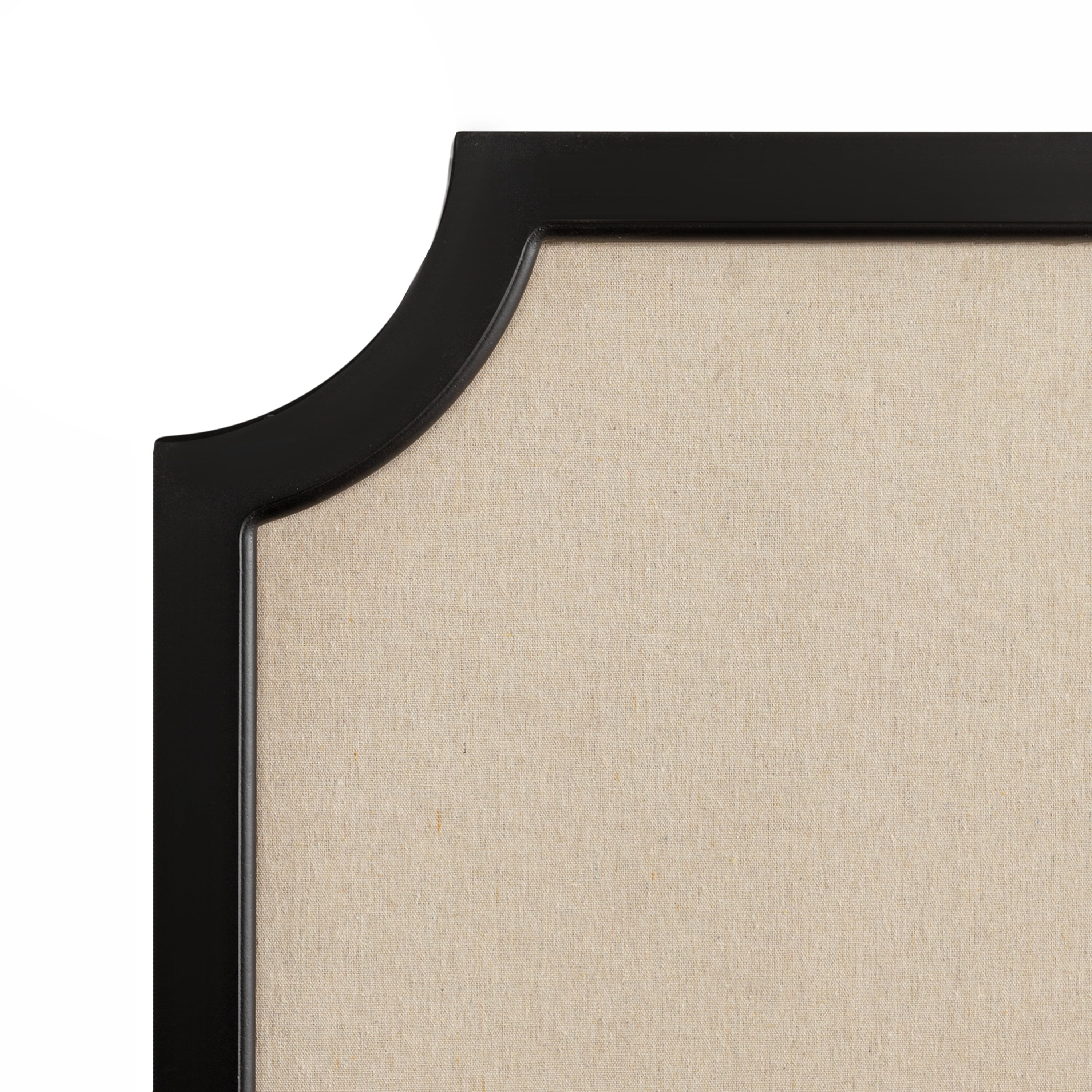 Hogan Framed Scalloped Decorative Wall Pinboard, Black, 24 x 36, Rustic Modern Farmhouse Bulletin Board for Wall Organization and Decorative Displays
