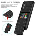thumbnail image 4 of Dteck Case for Samsung Galaxy A25 5G with Detachable Card Holder Cover,Shockproof Rubber Kickstand Rugged Military Grade Protective Back Phone Case,Black, 4 of 9