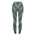 thumbnail image 5 of Gamivast Mardi Gras Leggings for Women Printed High Waisted Stretchy Yoga Pants Workout Tummy Control Soft Casual Pants Running Fashion Pants, 5 of 9