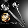 thumbnail image 2 of Farfi Soup Ladle Long Handle Scalding Resistant Stainless Steel Oil Filter Skimmer Spoon Cookware Supplies (size S), 2 of 13