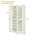 thumbnail image 3 of Tribesigns 71-Inch Tall Shoe Cabinet with Doors, 8-Tier Shoe Storage Cabinet with Adjustable Shelves, Modern Shoe Organizer Shoe Rack Cabinet for Entryway, Hallway, Closet, Living Room, White, 3 of 10