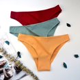 thumbnail image 6 of Comfortable Solid Color Lingerie Breathable Cotton Panties Low Waist Briefs Female Underpants Underwear BLACK L, 6 of 8