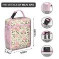 thumbnail image 3 of Botanical Insulated Lunch Bag Box Teen Reusable Lunch Bag Fit Most Bento Boxes Cooler Tote Bag Office Beach, 3 of 6