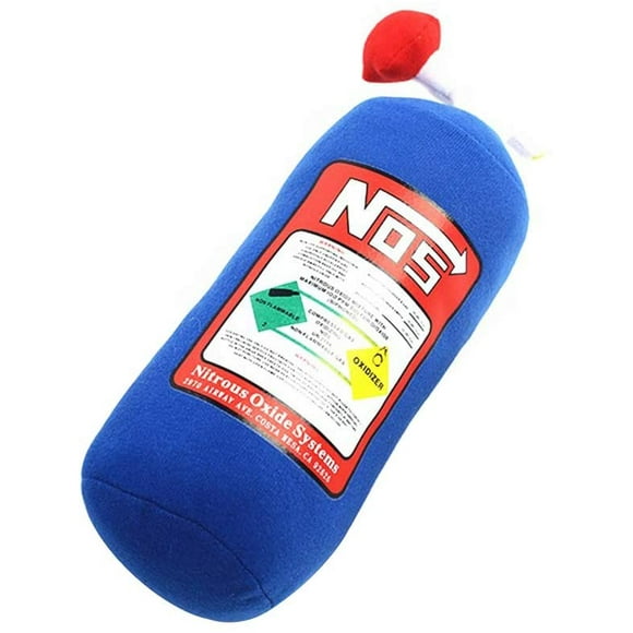 NOS Nitrous Oxide Bottle Pillow Car Decor Headrest Cushion Creative Plush Pillow for Car Travel Headrest Pillow