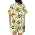 thumbnail image 3 of Picia Avocado Doing Sport Pajamas Sets for Women Soft Short-Sleeved Pjs with Lounge Shorts Two Piece Sleepwear-3X-Large, 3 of 9
