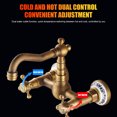 thumbnail image 4 of Chic Antique Brass Wall-Mounted Kitchen Tap, Durable Ceramic Cartridge 360 Degree Rotation, Timeless Style for Your Modern Cooking Space, 4 of 5