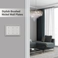 thumbnail image 4 of Placas de pared DEWENWILS de triple palanca, metal niquelado cepillado, 2 unidades, 4 of 7