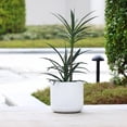 thumbnail image 5 of LuxenHome 14.8-Inch Round White Stripes MgO Planter, 5 of 6