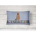 thumbnail image 2 of Carolines Treasures BB5648PW1216 German Shepherd Welcome Canvas Fabric Decorative Pillow, 2 of 3