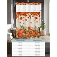 thumbnail image 6 of No Hook Cloth Fabric Shower Curtain with Snap in Liner, Autumn Pumpkin Waterproof Shower Curtains Set with See Through Top Window, Thanksgiving Fall Maple Leaf Sunflower Bath Curtains Shower 72"x84", 6 of 6
