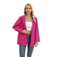 thumbnail image 2 of Women's Waterproof Spring Jacket Zipper Fully Taped Seams Rain Coat Spring Autumn Parka (Rose Red, XL), 2 of 11