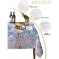 thumbnail image 2 of Pink Flowers Table Cloth 52x70 Inch Rectangle, with Blue Sky and White Clouds Waterproof Tablecloth Washable Table Cover for Party Picnic Dinner Decor, 2 of 9