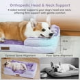 thumbnail image 3 of BELLA & PAL Orthopedic Dog Bed for Medium Small Dogs – No Assembly Needed, Egg-Crate Foam Dog Couch with Waterproof Liner, Washable Removable Cover, Non-Slip, 28"x23"x6.5", Purple, 3 of 11
