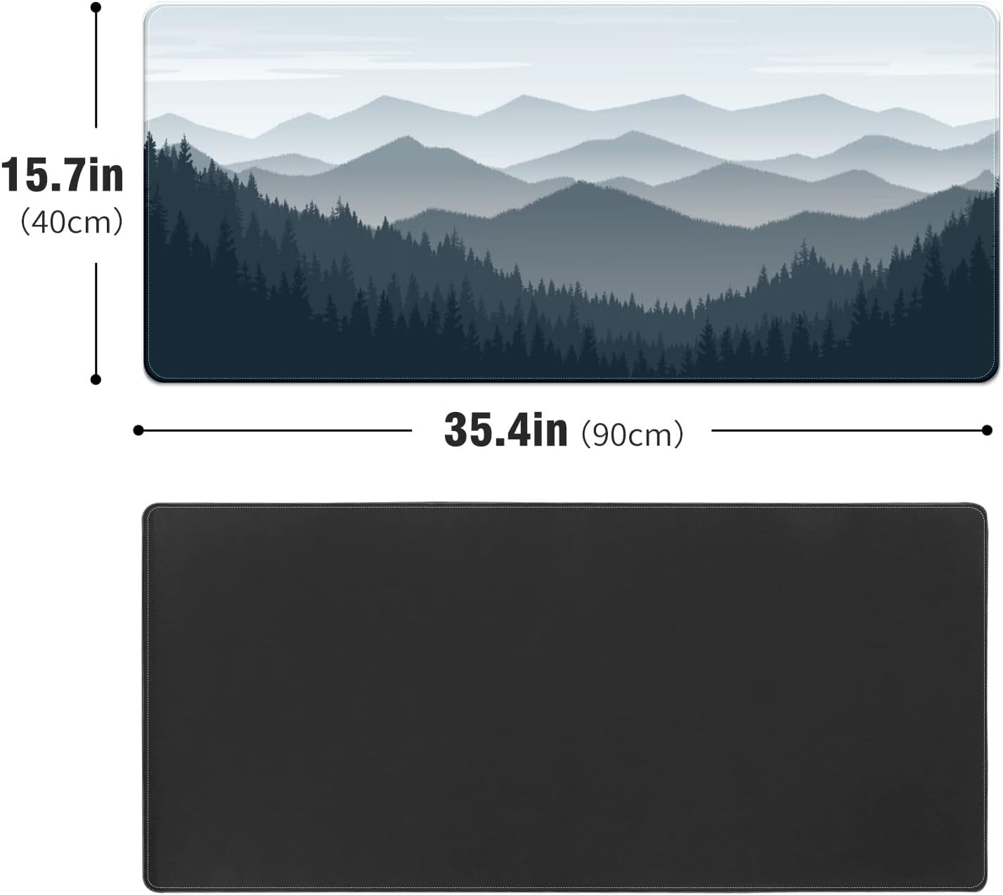 Mountain Tree Desk Mat, Desk Accessory, Cute Workspace, Trendy Workspace, Trendy, 35.4x15.7in Large Gaming Mouse Pad, Cute Desk Topper, Pretty Desk Pad