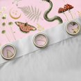 thumbnail image 4 of Manfei Cartoon Fox Owl Animal Black Out Curtains, Rustic Plant Botanical Curtains Pack of 2 (42x63 Each), Pink Bohemian Style Bedroom Curtains, Curtains and Drapes Room Decor, 4 of 6