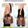 thumbnail image 4 of FORMRS Womens Corduroy Tote Bag Crossbody Shoulder Handbag with Pocket, Futuristic Sun, 4 of 7
