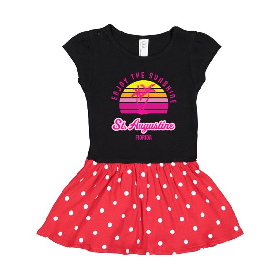 Inktastic Summer Enjoy the Sunshine St. Augustine Florida in Pink Gift Toddler Girl Dress