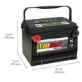 thumbnail image 3 of EverStart Value Lead Acid Automotive Battery, Group Size 75 12 Volt, 550 CCA 70RC, 3 of 8