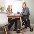 thumbnail image 5 of Andador con ruedas HealthSmart Walker con asiento y respaldo, altura de manija ajustable, compatible con FSA HSA, bolsa de almacenamiento extraíble y un marco liviano y duradero que se pliega y soport, 5 of 5