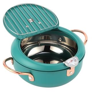 Deep Fryer Pot With Lid Japanese Style Tempura Frying Pot - Temu