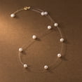 thumbnail image 2 of S925 plata cuerda elástica transparente serie de perlas sintéticas collar temperamento coreano mujeres cuello joyería TUNC Sencillez, 2 of 5