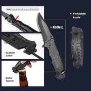 TEIPUERY 38-in-1 Survival Kit for Men, Emergency Survival Kit with Flashlight, Compass and Camping Tools for Hiking, Outdoor Adventures