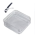 thumbnail image 1 of Rejilla para freidora de aire cuadrada de 8 pulgadas, Juego de 3, rejilla deshidratadora apilable de acero inoxidable multicapa, accesorios para freidora de aire cuadrada, 1 of 5
