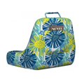 thumbnail image 2 of Floral Reading Pillow Cover, Doodle Style Flower Motifs in Paintbrush Streaks and Dots, Unstuffed Printed Bed Rest Case from Soft Fabric, XL Size, Dark Sky Blue Turquoise, by Ambesonne, 2 of 4