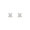 thumbnail image 5 of 14k Yellow Gold 3/8Ct TDW Princess-Cut Diamond Solitaire Stud Earrings, 5 of 6