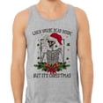 thumbnail image 2 of Santa Skeleton Dead Inside Tank Top Unisex Small Grey, 2 of 5