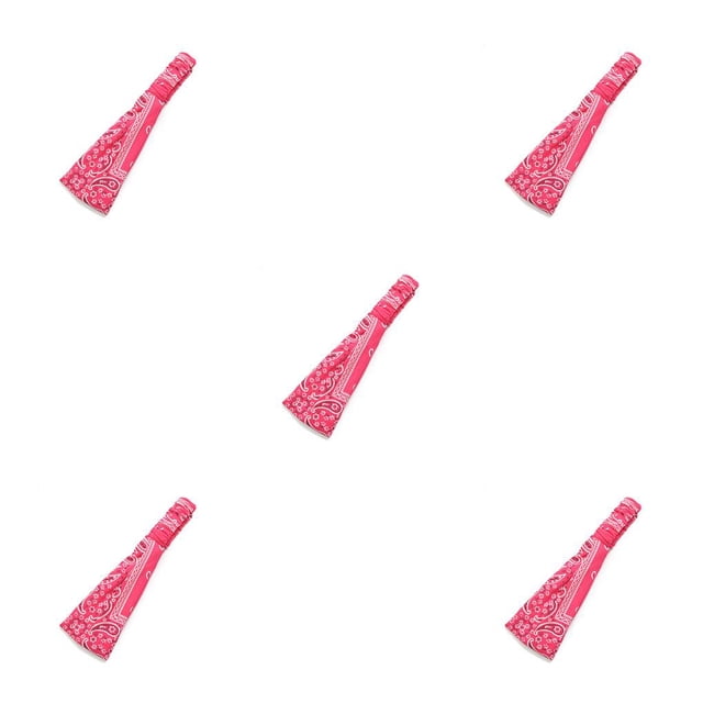 Minnieouse Diadema Moda Impresión Fitness Multiusos Accesorios para el cabello Nudo Ajustable Hairbands Turbante Vendaje rosa rojo Rosa roja 5piezas Minnieouse CBP256471